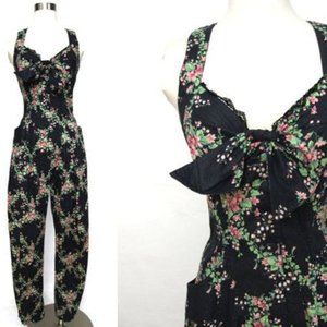 Vintage Karen Alexander Floral Jumpsuit Romper 8